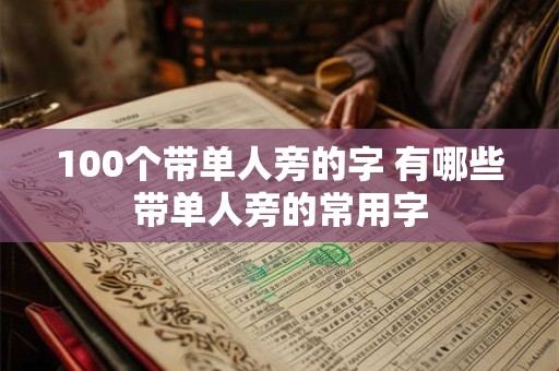 100个带单人旁的字 有哪些带单人旁的常用字 100个带单人旁的字 有哪些带单人旁的常用字