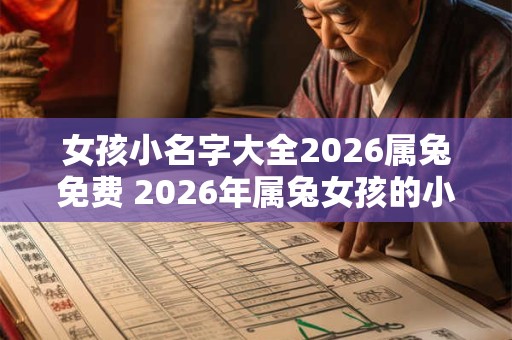 女孩小名字大全2026属兔免费 2026年属兔女孩的小名字大全免费 女孩小名字大全2026属兔免费 2026年属兔女孩的小名字大全免费