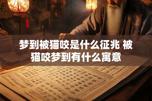 梦到被猫咬是什么征兆 被猫咬梦到有什么寓意 梦到被猫咬是什么征兆 被猫咬梦到有什么寓意
