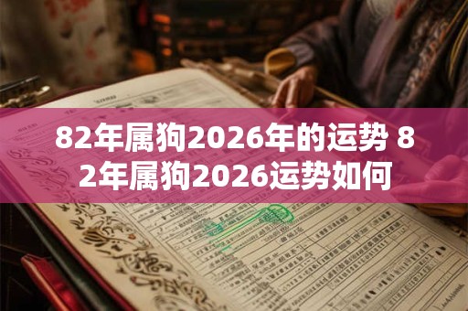 82年属狗2026年的运势 82年属狗2026运势如何 82年属狗2026年的运势 82年属狗2026运势如何