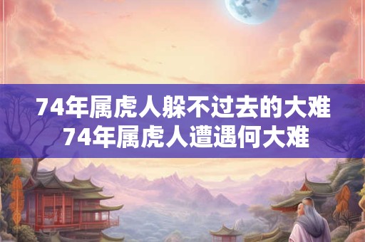 74年属虎人躲不过去的大难 74年属虎人遭遇何大难