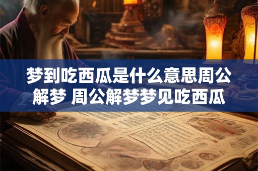 梦到吃西瓜是什么意思周公解梦 周公解梦梦见吃西瓜有何寓意