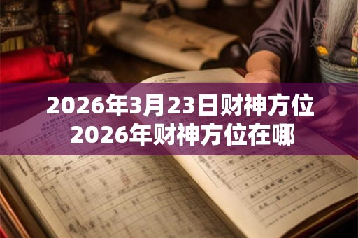 2026年3月23日财神方位 2026年财神方位在哪 2026年3月23日财神方位 2026年财神方位在哪