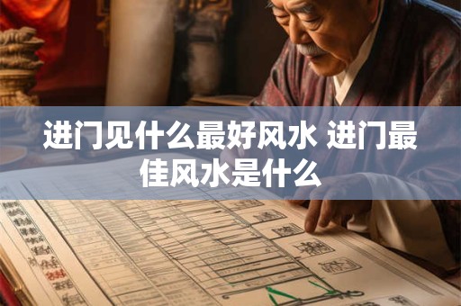 进门见什么最好风水 进门最佳风水是什么 进门见什么最好风水 进门最佳风水是什么