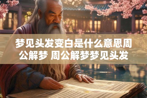 梦见头发变白是什么意思周公解梦 周公解梦梦见头发变白代表什么 梦见头发变白是什么意思周公解梦 周公解梦梦见头发变白代表什么