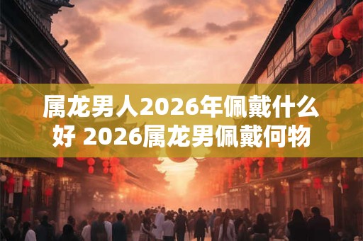属龙男人2026年佩戴什么好 2026属龙男佩戴何物 属龙男人2026年佩戴什么好 2026属龙男佩戴何物