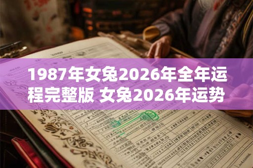 1987年女兔2026年全年运程完整版 女兔2026年运势如何 1987年女兔2026年全年运程完整版 女兔2026年运势如何
