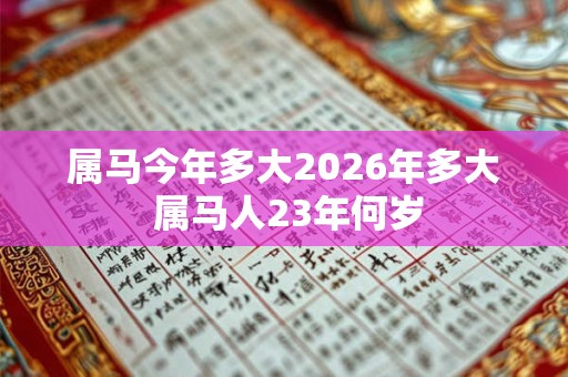 属马今年多大2026年多大 属马人23年何岁
