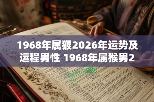 1968年属猴2026年运势及运程男性 1968年属猴男2026年运势如何 1968年属猴2026年运势及运程男性 1968年属猴男2026年运势如何