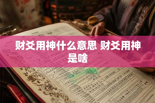 财爻用神什么意思 财爻用神是啥 财爻用神什么意思 财爻用神是啥