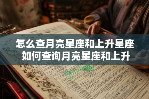 怎么查月亮星座和上升星座 如何查询月亮星座和上升星座