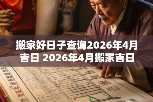 搬家好日子查询2026年4月吉日 2026年4月搬家吉日是什么