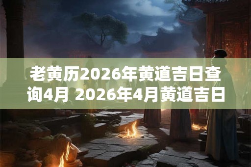 老黄历2026年黄道吉日查询4月 2026年4月黄道吉日查询有哪些 老黄历2026年黄道吉日查询4月 2026年4月黄道吉日查询有哪些