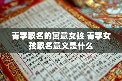 菁字取名的寓意女孩 菁字女孩取名意义是什么 菁字取名的寓意女孩 菁字女孩取名意义是什么