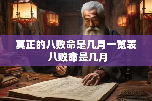 真正的八败命是几月一览表 八败命是几月 真正的八败命是几月一览表 八败命是几月