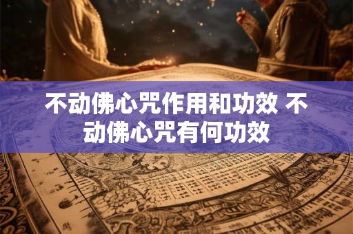 不动佛心咒作用和功效 不动佛心咒有何功效 不动佛心咒作用和功效 不动佛心咒有何功效