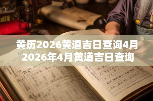 黄历2026黄道吉日查询4月 2026年4月黄道吉日查询 黄历2026黄道吉日查询4月 2026年4月黄道吉日查询
