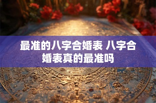 最准的八字合婚表 八字合婚表真的最准吗