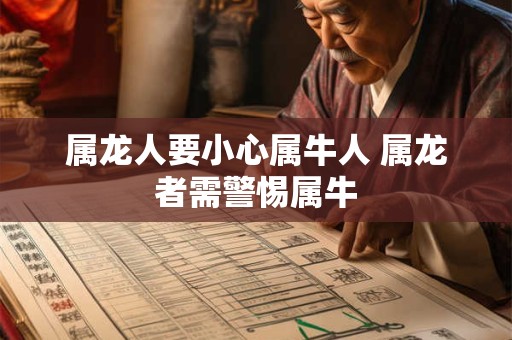 属龙人要小心属牛人 属龙者需警惕属牛 属龙人要小心属牛人 属龙者需警惕属牛