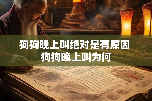 狗狗晚上叫绝对是有原因 狗狗晚上叫为何