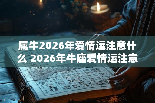 属牛2026年爱情运注意什么 2026年牛座爱情运注意啥 属牛2026年爱情运注意什么 2026年牛座爱情运注意啥