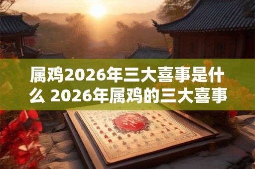 属鸡2026年三大喜事是什么 2026年属鸡的三大喜事是什么 属鸡2026年三大喜事是什么 2026年属鸡的三大喜事是什么