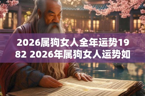 2026属狗女人全年运势1982 2026年属狗女人运势如何