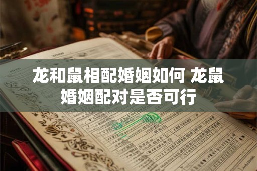 龙和鼠相配婚姻如何 龙鼠婚姻配对是否可行