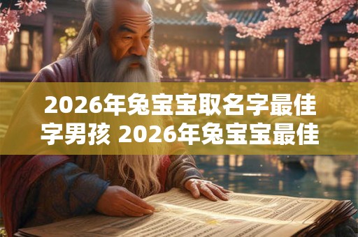 2026年兔宝宝取名字最佳字男孩 2026年兔宝宝最佳男孩名字是什么