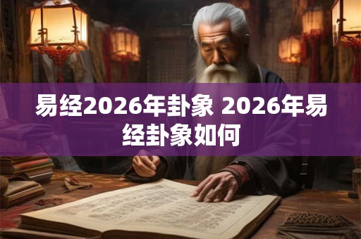 易经2026年卦象 2026年易经卦象如何