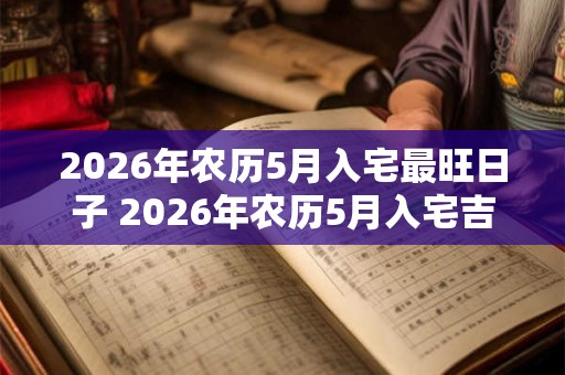 2026年农历5月入宅最旺日子 2026年农历5月入宅吉日是哪天