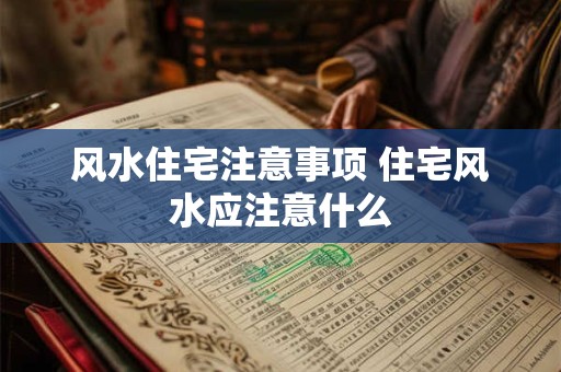 风水住宅注意事项 住宅风水应注意什么