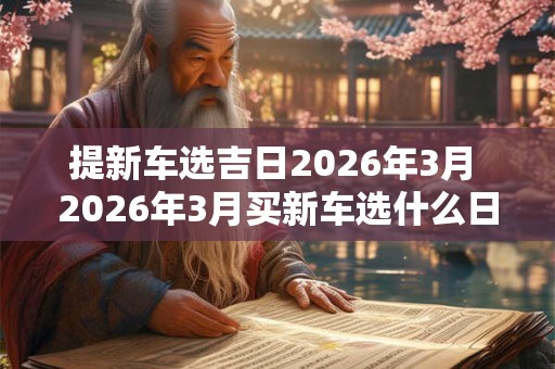 提新车选吉日2026年3月 2026年3月买新车选什么日子 提新车选吉日2026年3月 2026年3月买新车选什么日子