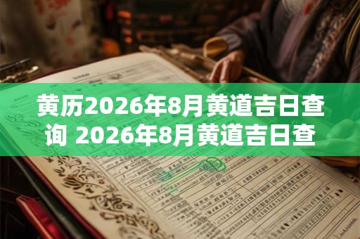黄历2026年8月黄道吉日查询 2026年8月黄道吉日查询