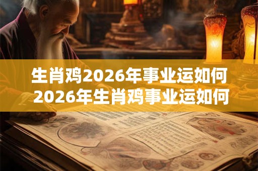 生肖鸡2026年事业运如何 2026年生肖鸡事业运如何 生肖鸡2026年事业运如何 2026年生肖鸡事业运如何