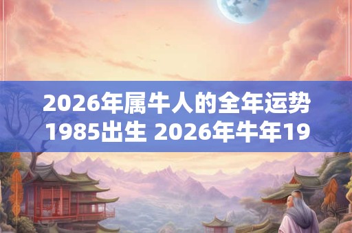 2026年属牛人的全年运势1985出生 2026年牛年1985出生者全年运势如何 2026年属牛人的全年运势1985出生 2026年牛年1985出生者全年运势如何
