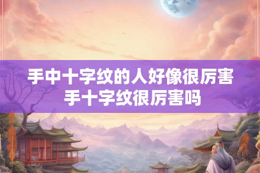 手中十字纹的人好像很厉害 手十字纹很厉害吗