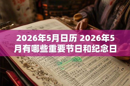 2026年5月日历 2026年5月有哪些重要节日和纪念日