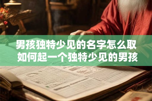 男孩独特少见的名字怎么取 如何起一个独特少见的男孩名