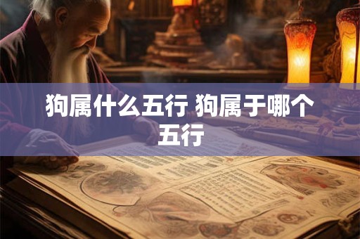 狗属什么五行 狗属于哪个五行