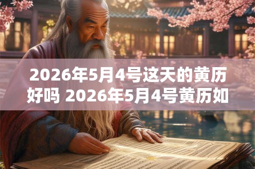 2026年5月4号这天的黄历好吗 2026年5月4号黄历如何