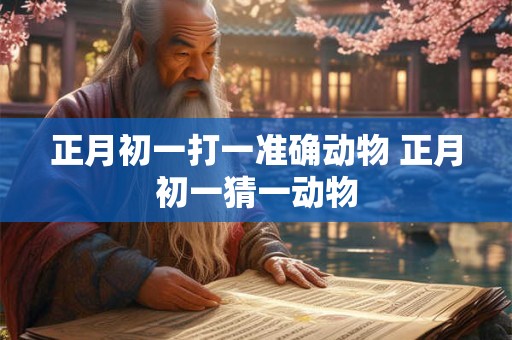 正月初一打一准确动物 正月初一猜一动物