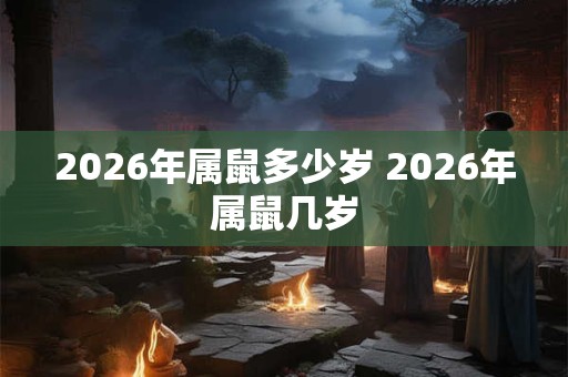 2026年属鼠多少岁 2026年属鼠几岁