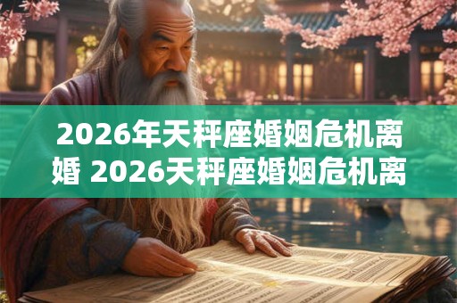 2026年天秤座婚姻危机离婚 2026天秤座婚姻危机离婚多发