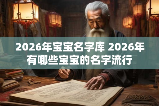 2026年宝宝名字库 2026年有哪些宝宝的名字流行