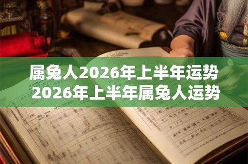 属兔人2026年上半年运势 2026年上半年属兔人运势如何