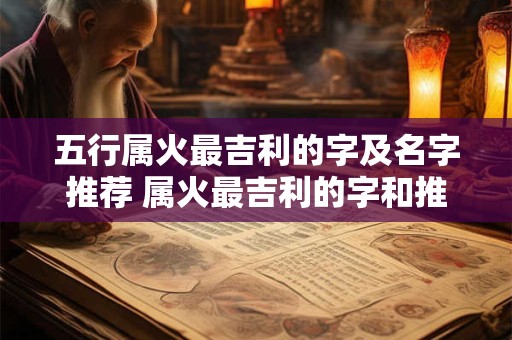 五行属火最吉利的字及名字推荐 属火最吉利的字和推荐名字是什么