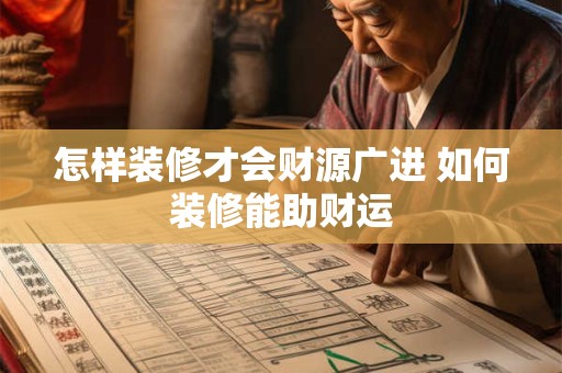 怎样装修才会财源广进 如何装修能助财运