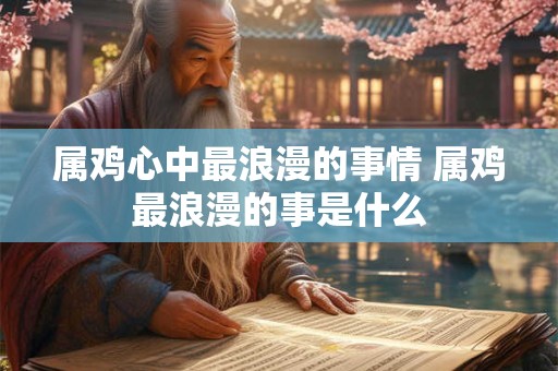 属鸡心中最浪漫的事情 属鸡最浪漫的事是什么