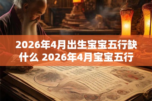 2026年4月出生宝宝五行缺什么 2026年4月宝宝五行有缺陷吗 2026年4月出生宝宝五行缺什么 2026年4月宝宝五行有缺陷吗